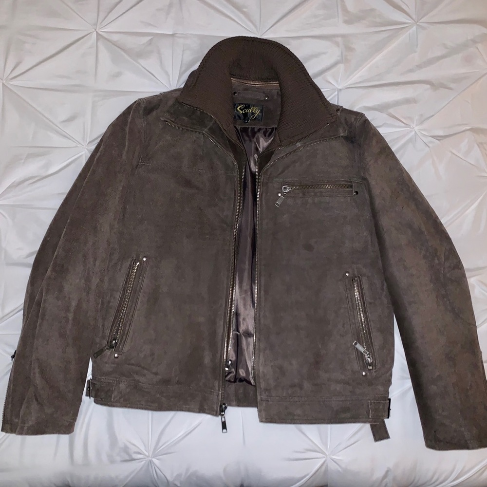 Zip Out Front & Collar Frontier Leather Jacket